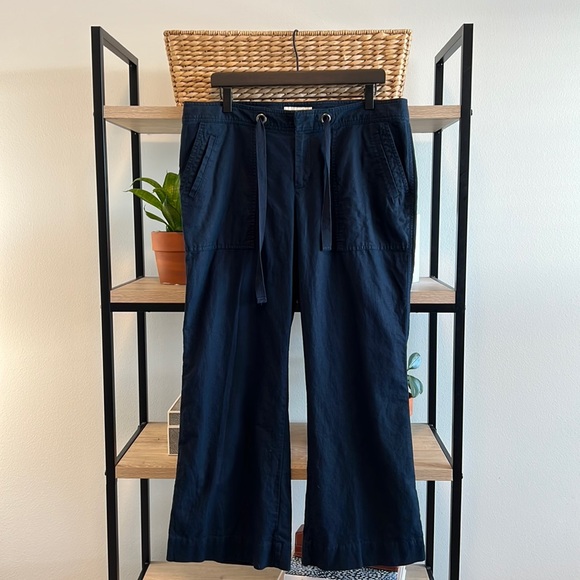 Banana Republic Pants - Banana Republic Martin Fit Mid to High Rise Linen Casual Belted Pant, 14